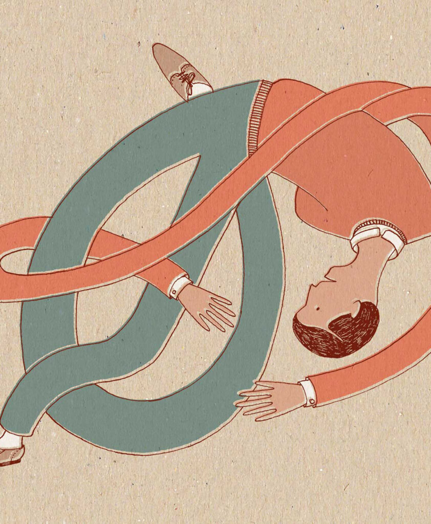 huisstijl illustratie voor Anne Helpt van mens in de knoop